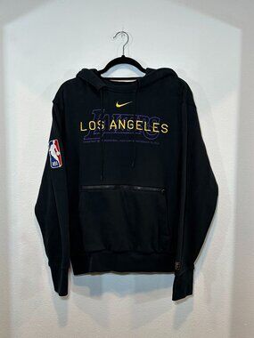 Nike Los Angeles Lakers Men's Black Courtside Global Exploration Pullover Hoodie